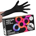 FRAMAR Powder Free Extra Small Nitrile Gloves – 12 INCH Black Gloves Disposable Latex Free