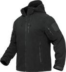 TACVASEN Men's Tactical Hoodies Windproof Military Fleece Jacket with Zip Pockets