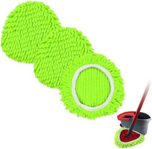 Spin Mop Heads Replacements for Ocedar Easywring 1 Tank System 3 Pack Microfiber Chenille Mop Pad Spin Mop Refill for O Cedar Mop Head Replacement