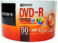 Sony 50 Pack DVD-R DVDR White Inkjet Hub Printable 16X 4.7GB 120min Blank Media Disc