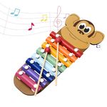 Amazon Brand - Jam & Honey Wooden Xylophone / Piano for Toddlers | Great Birthday Gift | Toy for Kids Girls Boys | Monkey