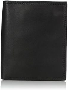 Buxton Men's Emblem Credit Card Folio, Black