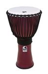 Toca TF2DJ-12R Freestyle II Rope Tuned 12-Inch Djembe - Dark Red Finish