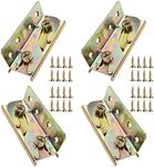 Bed Frame Hardware Bed Rail Brackets - Wooden Bed Frame Connectors with Screws for Headboards Footboards - Heavy Duty Non-Mortise Bed Rail Fittings（Set of 4）