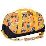 Wildkin Kids Overnighter Duffel Bags for Boys & Girls, Perfect for Early Elementary Sleepovers Duffel Bag for Kids, Carry-On Size & Ideal for School or Overnight Travel Bag (Under Construction)