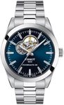 Tissot Mens Gentleman Powermatic 80 Open Heart 316L Stainless Steel case Automatic Watches, Grey, Stainless Steel, 21 (T1274071104101)