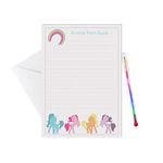 Colourful Pony Personalised Children's Stationery Set - Letter Writing Paper And Envelopes