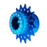 Bike Single Speed Fixie Cassette Conversion Kit Compatable Shimano 18T Colors (Blue)