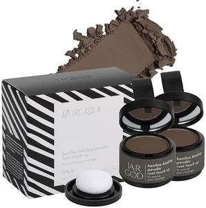 Hairline Root Touch-Up Powder for Instant Gray Coverage and Temporary Hair Color for Roots and Highlights for Women & Men (0.14 Ounce (Pack of 2), Dark Brown)