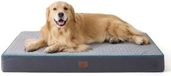 Bedsure Orthopedic Dog Bed for Extra Large Dogs - XL Memory Foam, 2-Layer Thick Pet Bed with Removable Washable Cover and Waterproof Lining (41x29x4 Inches), Grey