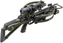 TenPoint Siege 425 Crossbow, Moss Green - 425 FPS - Includes RangeMaster 100 Scope, ACUslide Cocking & De-Cocking System + Three EVO-X CenterPunch16 Arrows