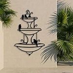 Fountain Metal Wall Art, Metal Bird