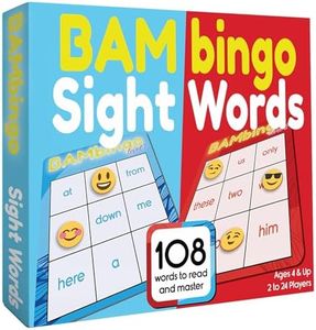 THE BAMBINO TREE Sight Word Bingo Game Level 1 and 2 - Learn to Read Vocabulary for Kindergarten 1st Grade - Dolch's Fry's Words Lists