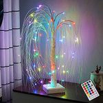 COKEEY 50cm LED Willow Tree Light RGB 16 Color Glowing Branch Table Lamp Night Light with Remote Control for Christmas Wedding Party Bedroom Home Party Decoration