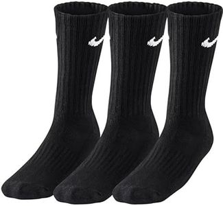 Nike 3Ppk Value Cotton Crew - Calcetines unisex, color negro/ blanco, talla L/ 42-46