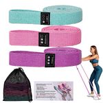 CEILIWEN Resistance Bands Set of 3, Long Fabric Resistance Bands with 3 Resistance Levels for Full Body Workout, Pull up Loop Bands for Women/Men Strength Training, Yoga, Pilate, Fitness