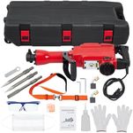 1700W Heavy Duty Electric Demolition Jack Hammer Concrete Breaker Power Tool Kit 3 Chisels Bit Chipping W/Case, Gloves