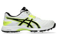 ASICS Mens Gel-Gully 7 White/Safety Yellow Cricket Shoes - 10 UK (1111A215.102)