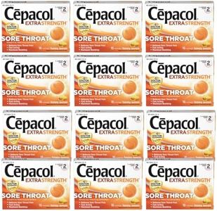 Cepacol Maximum Strength Throat Drop Lozenges, Honey Lemon, 16 Count (Pack of 12)