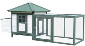PawHut Chicken Coop with Chicken Ru