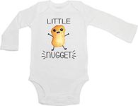 Doozy Designs Little Nugget - Funny Unisex Baby Bodysuit (12M Long Sleeve Bodysuit)
