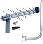 K M Electronics SMALL COMPACT TV DIGITAL FREEVIEW HD AERIAL OUTDOOR LOFT 4/5G FILTERED (K BAND) KIT INC BRACKET