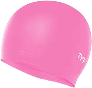 TYR Latex Swim Cap, Light Pink