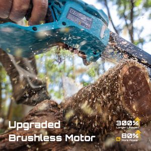 SEESII Cordless Mini Chainsaw Set – 8" & 6" Brushless, 2x 3000mAh, Tool-Free, Oiler
