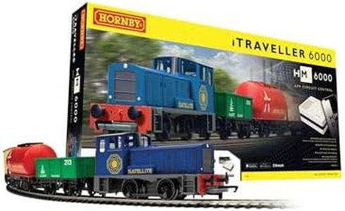 Hornby Train Set - R1271M iTraveller 6000 Digital OO Gauge Locomotives Model Railway Train Sets, Starter Electric Model Train Kits - Steam Engine Model Building Kits, 1:76 Scale Model Train Gifts