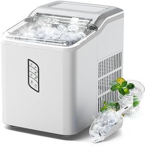 CONOPU Macchina Ghiaccio 12kg in 24h, Macchina del Ghiaccio Casa in soli 9 minuti, 2 Dimensioni Cubetti Ghiaccio, Silenzioso, Macchina per il Ghiaccio Autopulente