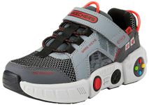 Skechers Unisex-Child Gametronix Sneaker, Gray/Multi, 13.5 US Little Kid