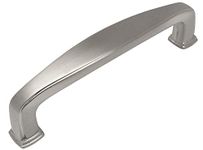 Cosmas 4390SN Satin Nickel Cabinet Hardware Handle Pull - 3-1/2" (89mm) Hole Centers - 10 Pack