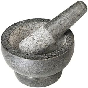 Cole & Mason 5.5-inch Granite Mortar & Pestle - Unpolished Stone Mortar & Pestle for Kitchen - Large Grinding Bowl for Herbs & Spices - 5.5"