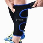 Odoland Calf Compression Sleeve Calf Brace - 1 Pair Guard Leg and Adjustable Shin Splints Support for Sport Recovery Fitness and Running Blue