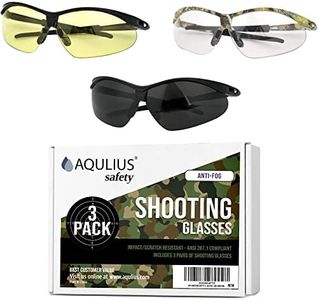 Aqulius 3pk Shooting Glasses - Safety Glasses - Eye Protection for Shooting Range, Tactical Goggles Hunting, Shooting Glasses Men (Variety)