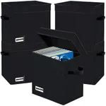 YNSZAS 5 PackCollection Comic Book Storage Boxes, Protector Organizer 11.8" X 9.8" X 7.8" Collapsible Short Box Holds 160-180 Comic Book Heavy Duty Bin Container Holder Shelf