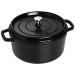 ZWILLING J.A. HENCKELS 40500-241 Staub Round Cocotte 4 qt./3.8 L, Large, Black