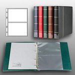 Prophila Postcard Album with 20 Pockets for 40 Postcards