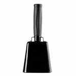 Steel Cow Bell with Handle Cowbells, Cheering Bell and Loud Noise Makers Hand Bells for Sporting Events, Football Games,School Bell,Farm Hand Chimes Percussion Musical Instrument (Black)