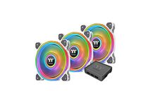 Thermaltake Riing Quad 12 RGB Radiator Fan / 3 Pack With Controller/Low Noise - PWM Case Fan / 54 LED/NeonMaker Supported - White