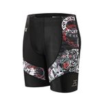 HUGE SPORTS Men's V-Cut Jammer Quick Dry Swim Trunks Athletic Training Racing Swimsuit (Tiger,2XL)