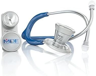 MDF ProCardial Stéthoscope de Cardiologie - Acier Inoxydable - Pavillon Double et Interchangeable pour Adultes et Enfants - Bleu Royal (MDF797DD10)