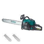 Aimex DT-754 Plus 68CC Powerful 2 Stroke Handed Petrol Chain Saw, Wood cutting Saw for Farm, Garden and Ranch with 2 Chain Stainless Steel Guide Bar Tool Kit (22 Inch)