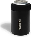 Stainless Steel 375ml Beer Can and Bottle Stubby Holder | This Insulated Stubby Cooler Keeps Your Drink Cold for Hours | Fits Standard 375ml Cans and Bottles | Metal Beer Can Holder (Black)