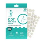 BAKE 2% Salicylic Acid Hydrocolloid Pimple Patches (36 Dots) | Absorbs Oil, Prevents Acne | Waterproof Patches | For Active Surface Acne | Absorbs Pimple Overnight, Reduces Excess Oil | For All Skin Types