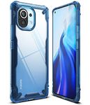 Ringke Fusion-X Compatible with Xiaomi Mi 11 Case, Shockproof Rugged TPU Bumper Cover - Space Blue