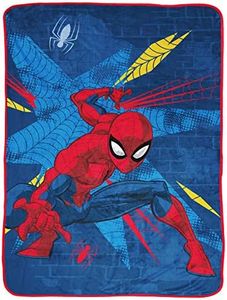 Jay franco Marvel Spiderman Off The Wall Throw Blanket - Measures 46 x 60 inches, Kids Bedding - Fade Resistant Super Soft Fleece (Official Marvel Product)