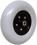 8" x 2" (200x50) Heavy Duty Wheel (Each) for Jazzy, Pride, Jet Power and Many Other Standard Wheelchairs. Firm Tread for Easier Rolling (Grey). 5/16" (8 mm) Bearing, 2-3/8" (60 mm) Hub Width