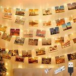 litogo 12 m 120 LED Photo Clips Fairy Lights, USB Fairy Lights for Room Decoration Photos Fairy Lights Wall with 60 Clips Fairy Lights Pictures for Room, Living Room, Christmas, Weddings, Party