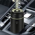 Lotvic Car Essential Oil Diffuser, 100ML Car Mini Humidifier, Car Aromatherapy Diffuser with 7-LED Color Changing Light, Portable Car Air Fresheners, USB Mini Humidifier for Car, Office, Home (Black)